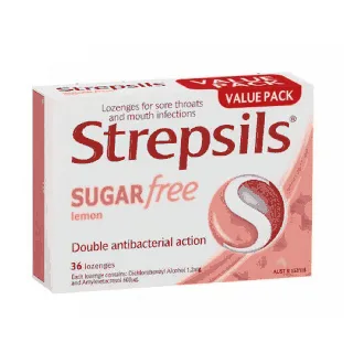 Strepsils Lozenge Lemon Sugar Free 36P