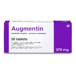 AUGMENTIN 375 MG TABLET 20P