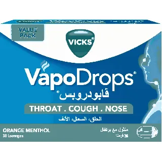 Vicks Vapodrops Lozenges Orange Menthol 36 P