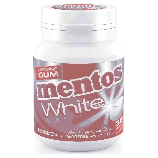 Mentos Gum White Sugar Free Peppermint 38P