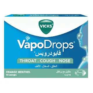 Vicks Vapodrops Lozenges Berry Menthol With Orange 16 P