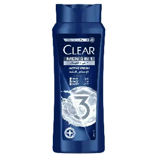 Clear Hair Shampoo Men Fresh Active 3 In 1 600/700 Ml